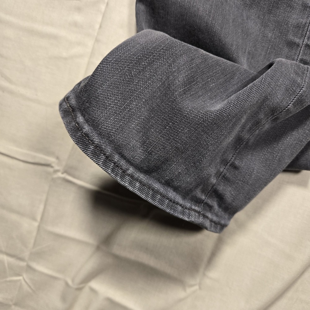 Levis 513 Jeans Mens 36x30 Black Dark Wash Slim Straight Stretch Denim Pants - Picture 7 of 16